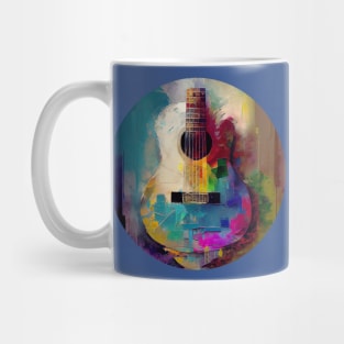 Electric guitar, Rock Music, Abstract painting Mug